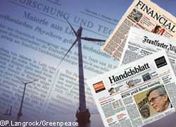 Windraeder der z. Zeit groessten Offshore Windanlage im Oeresund vor Kopenhagen, (c)Paul Langrock/Zenit/Greenpeace